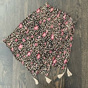 Animal Print Floral Neck Scarf Wrap